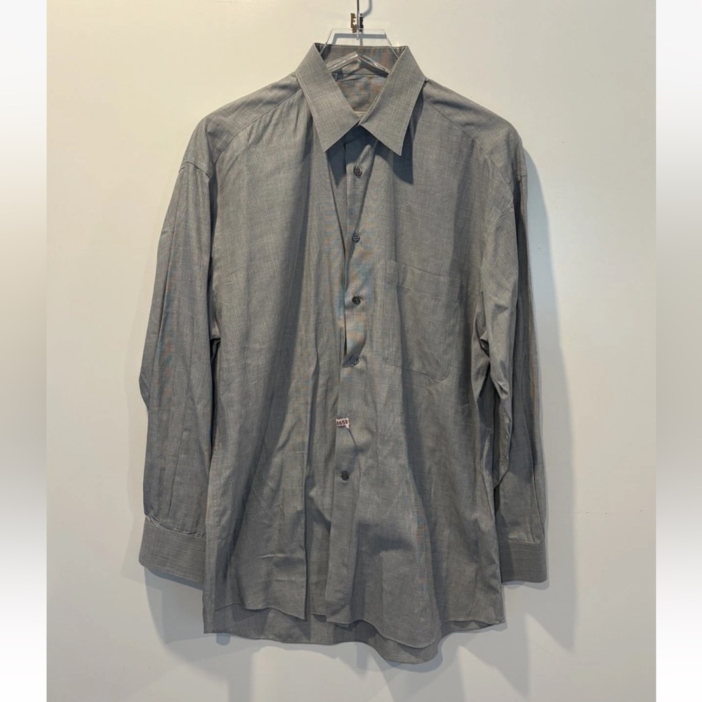 Ermenegildo Zegna Mens
Gray‎ Long Sleeve Dress Shirt
Size 41 16